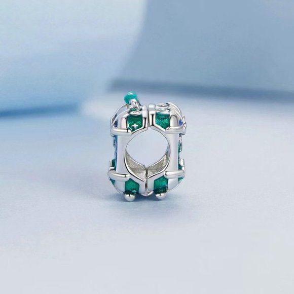 Sterling Silver Suitcase Necklace Pendants,blue Charm Bracelet,Openable Jewelry - Picture 4 of 5